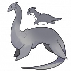 首長竜＆ぬいぐるみ（MACK様より）