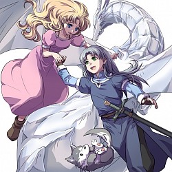 レビューイラスト（セス、アルテーシア、シッポ、銀竜）（MACK様より）